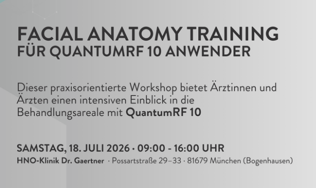 Facial Anatomy Training für QuantumRF 10 Anwender